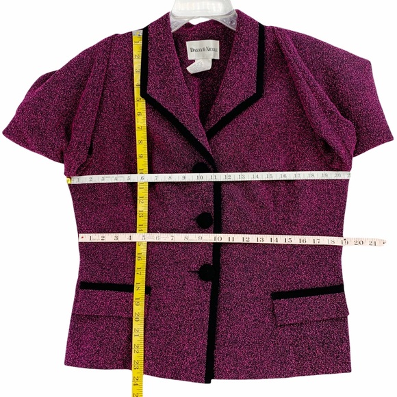 Vintage Three Button Blazer, Pink and Black - Picture 10 of 11